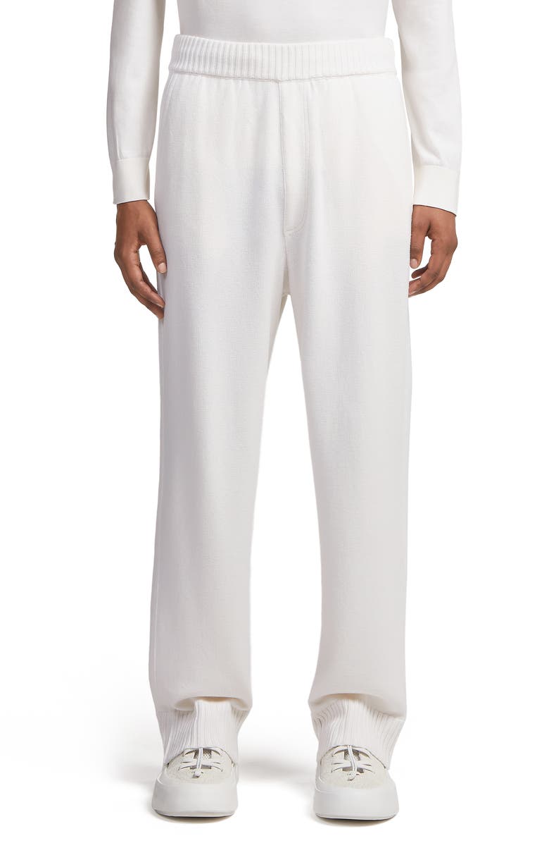 ZEGNA Cashmere & Cotton Wide Leg Joggers, Main, color, 