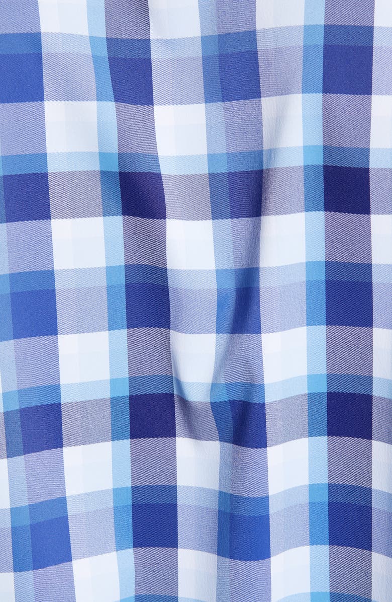 Bugatchi Shaped Fit Plaid Button-Up Performance Shirt, Alternate, color, 