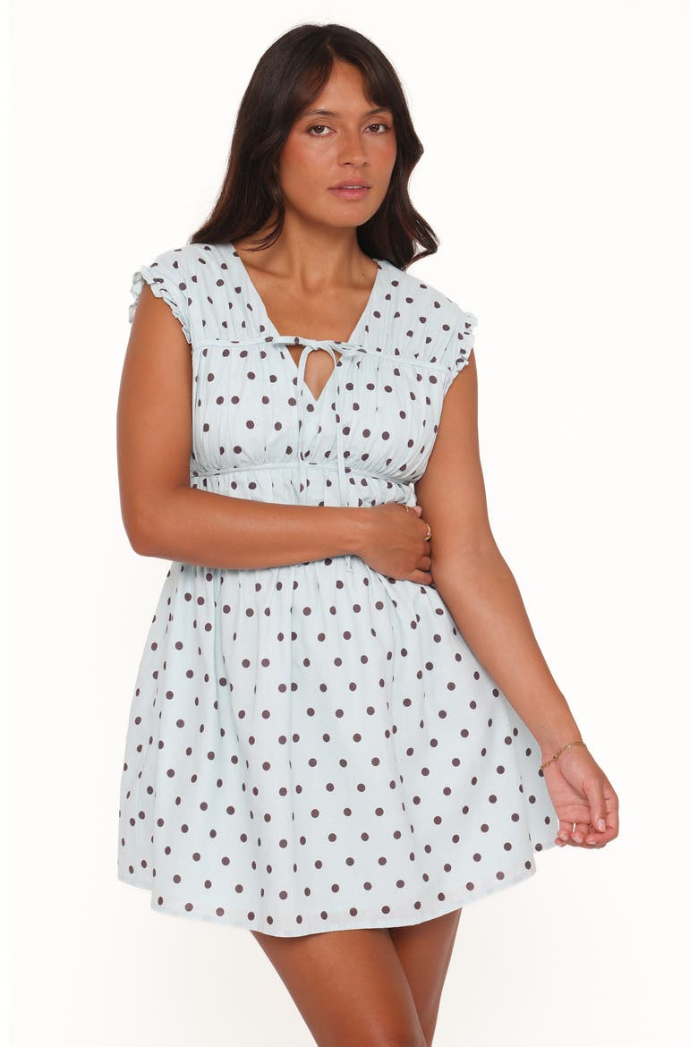 Pipper Polka Dot Minidress, Alternate, color, BLUE POLKA DOT