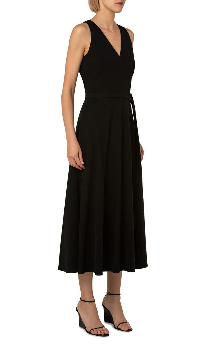 Akris punto V-Neck Cotton Blend Wrap Dress, Alternate, color, 