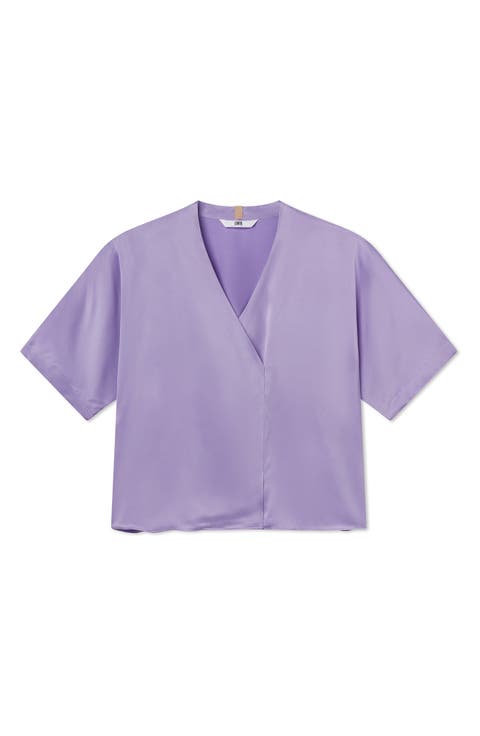 Washable Silk Crossover Pajamas