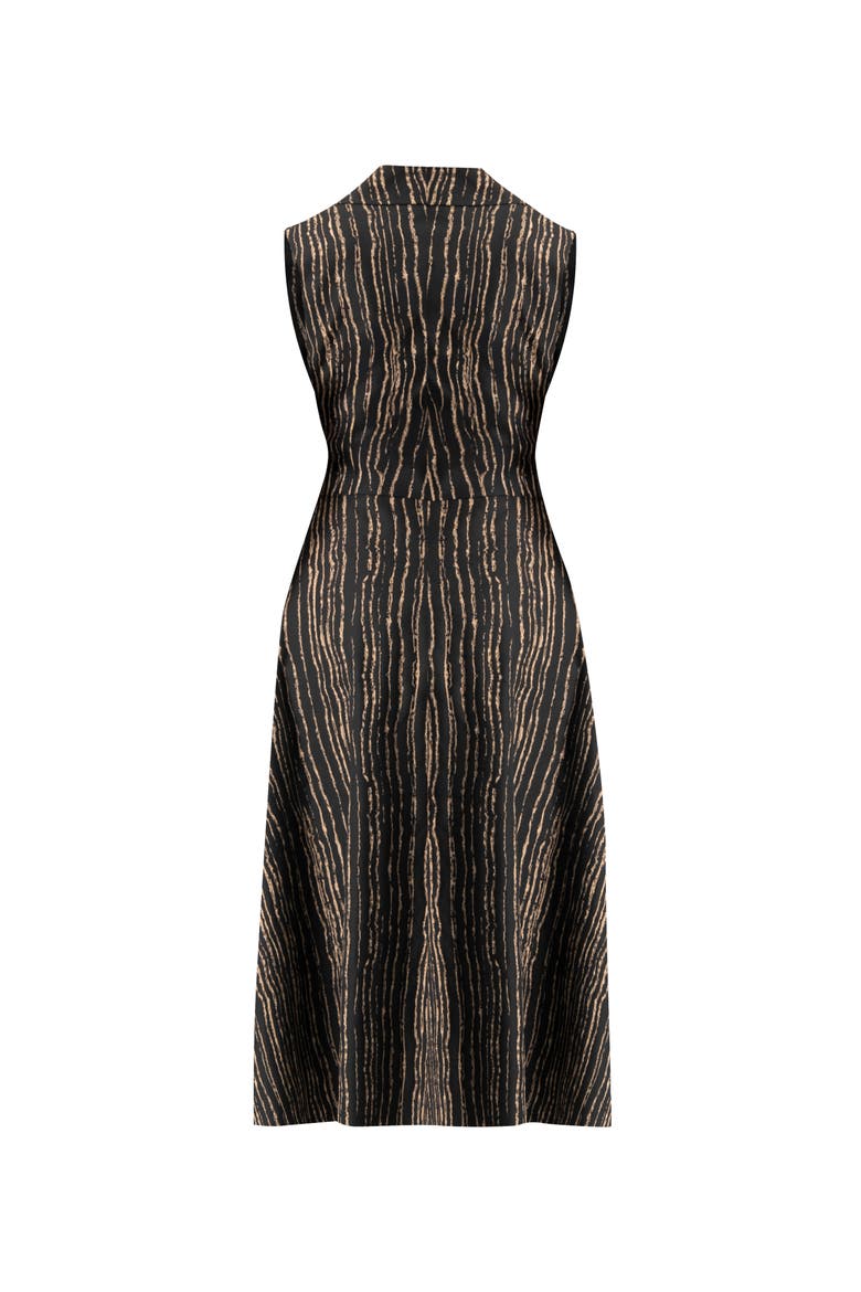 Sleeveless Long Wrap Dress, Alternate, color, Black