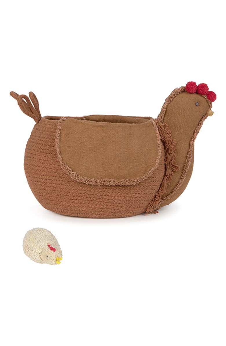 Lorena Canals Chicken Basket, Main, color, Toffee Red Dark Grey Honey