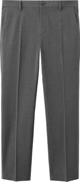 MANGO Slim Fit Pleat Front Pants