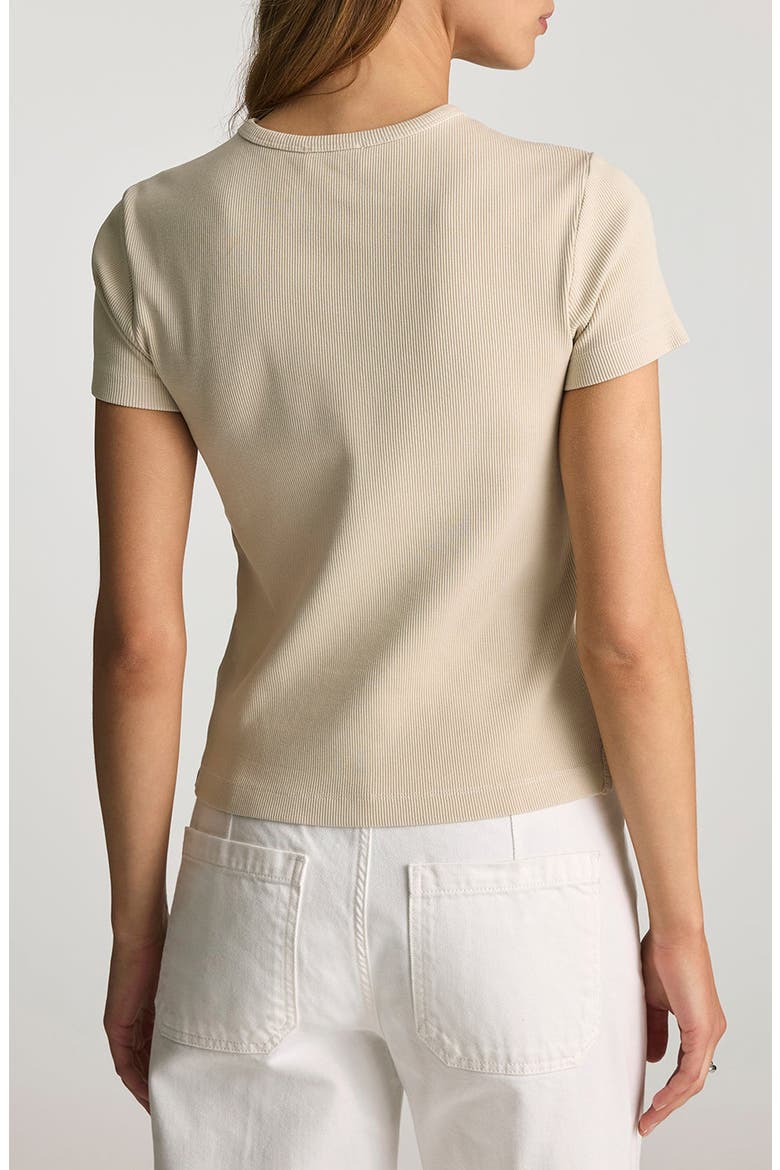 Stretch Cotton Rib T-Shirt, Alternate, color, OYSTER GRAY
