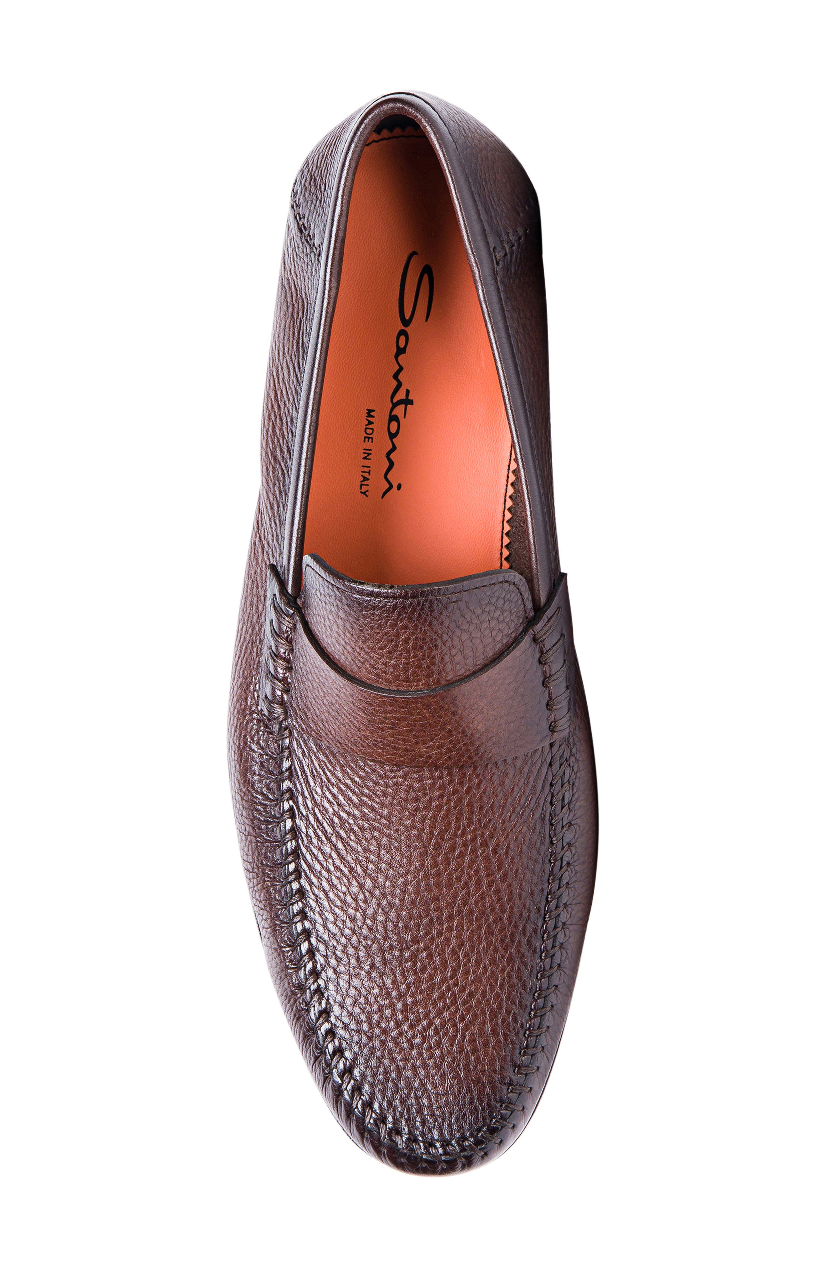 Santoni Paine Loafer, Alternate, color, Dark Brown-T50