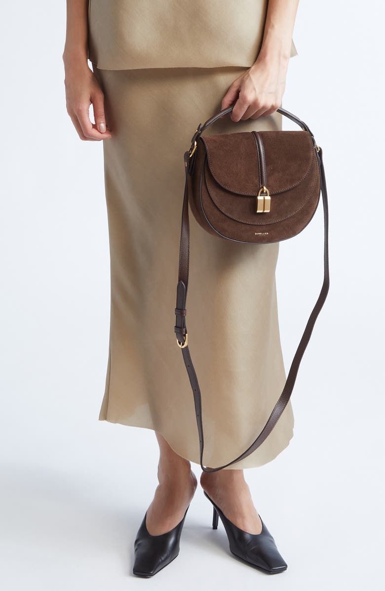 DeMellier Siena Leather Saddle Crossbody Bag, Alternate, color, Mocha/ Mocha
