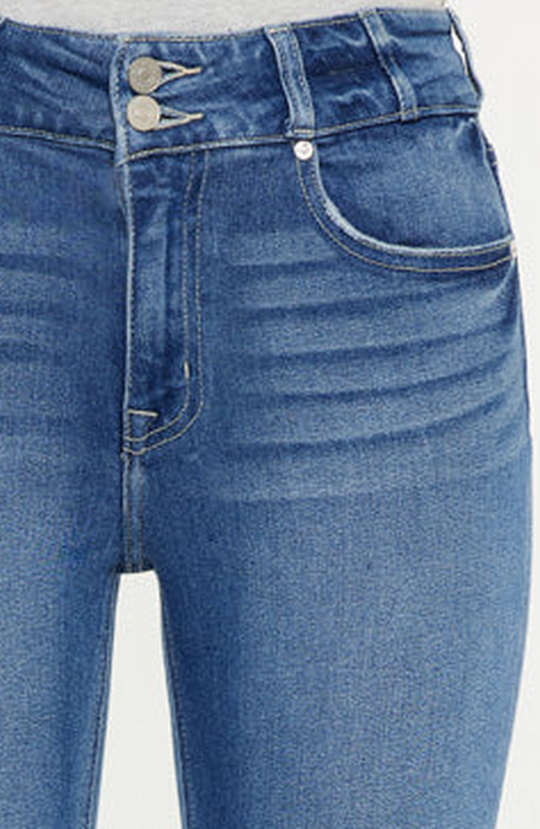 KanCan Esme Essentials High Rise Slim Straight Leg Jeans, Alternate, color, Medium Wash