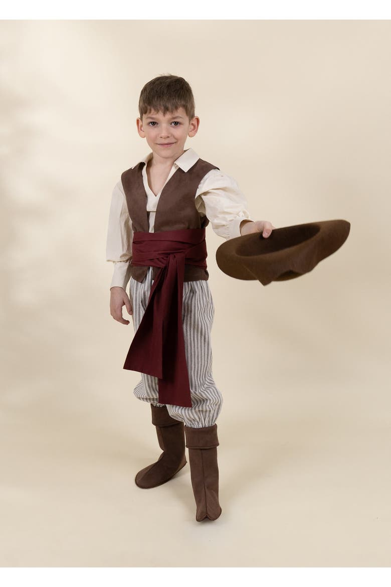 Pirate Play Costume with Hat, Alternate, color, Multicolor
