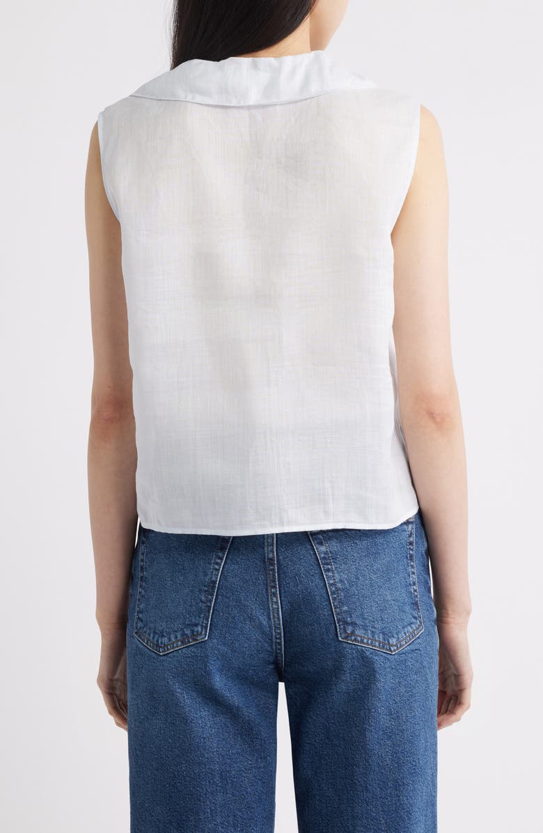 FRAME The Ramie Sailor Sleeveless Shirt, Alternate, color, Powder Blue