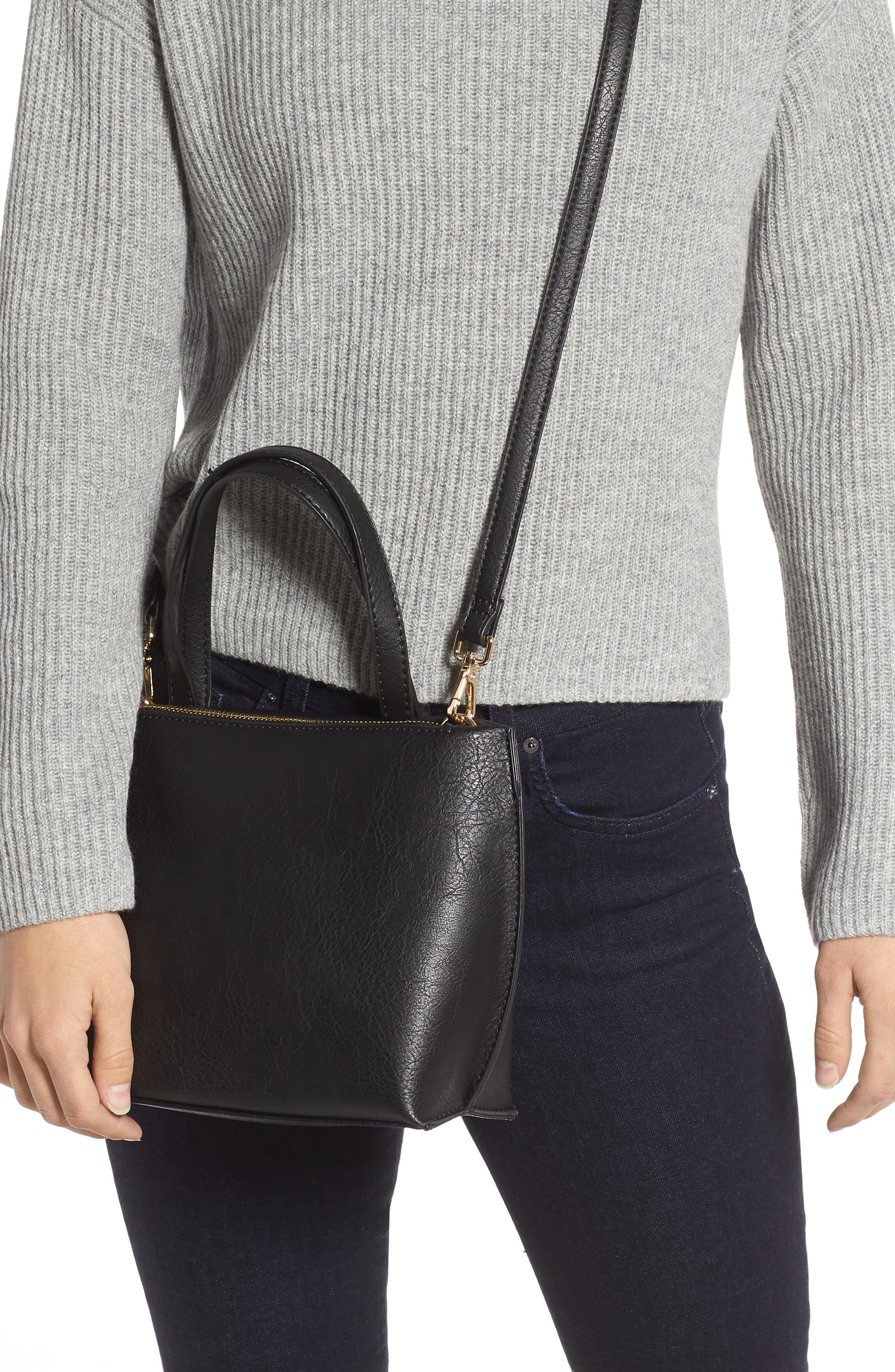 Sole Society Faux Leather Tote, Alternate, color, 