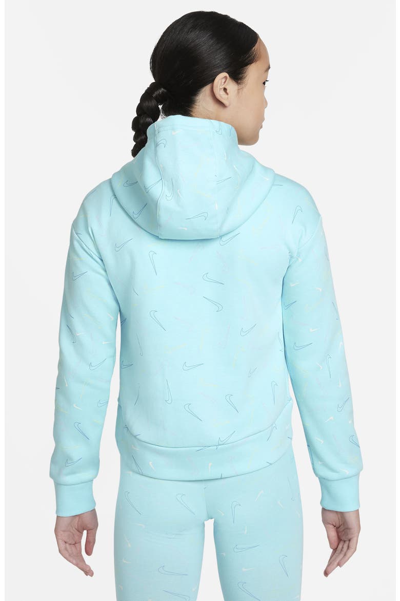 Sportswear Kids' Print Fleece Hoodie, Alternate, color, COPA/ WHITE