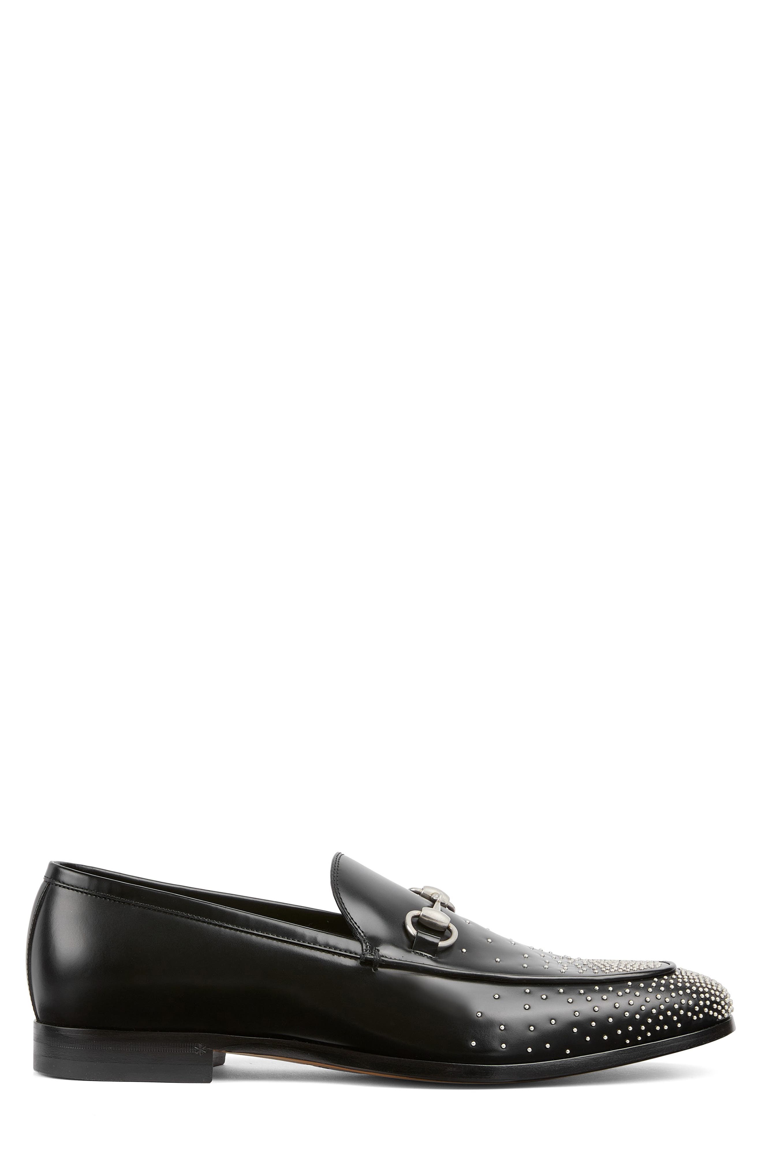 Gucci Next Studded Horsebit Loafer, Alternate, color, Black