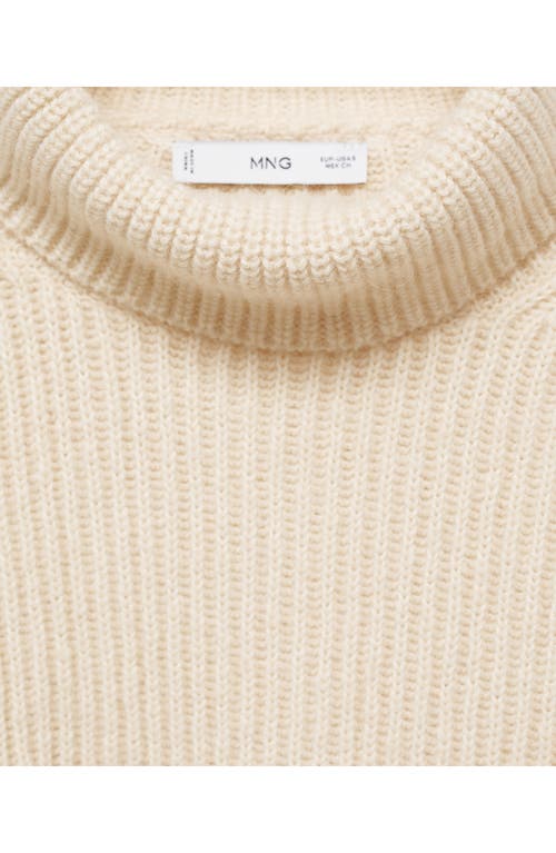 Mango Women's Wool Blend Turtleneck Sweater In Neutral