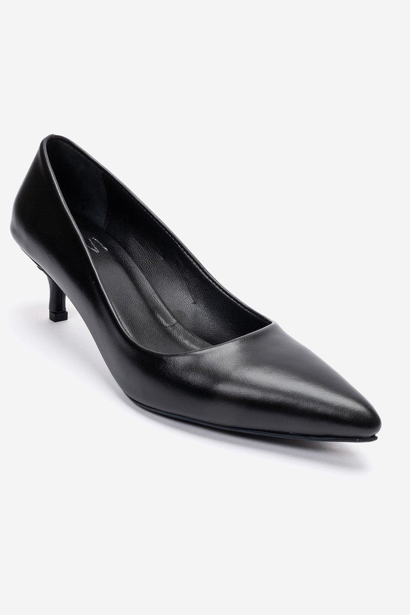 Jalen Leather Stiletto Pump, Alternate, color, Black