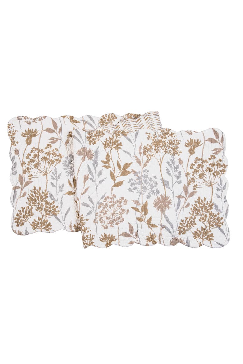 Carmella Fields 100% Cotton Quilted Table Runner 14" x 51", Main, color, Brown