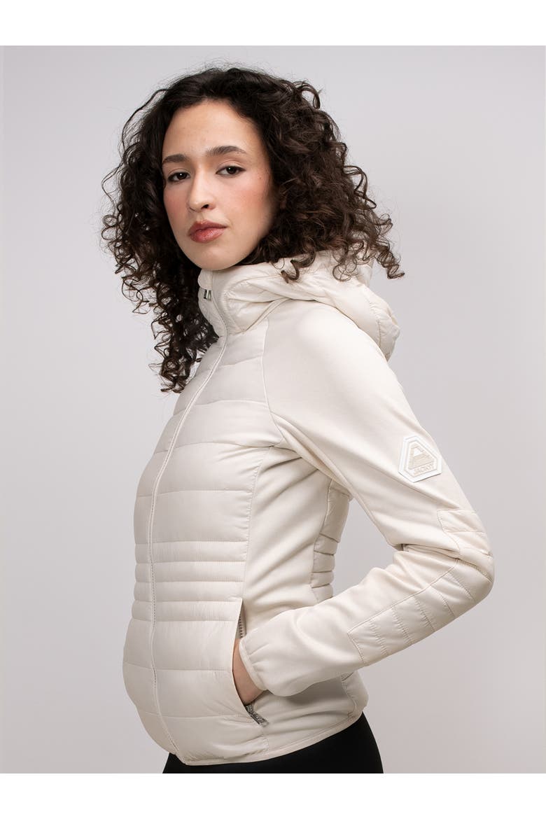 Calypso Hybrid Hooded Jacket, Alternate, color, Cream