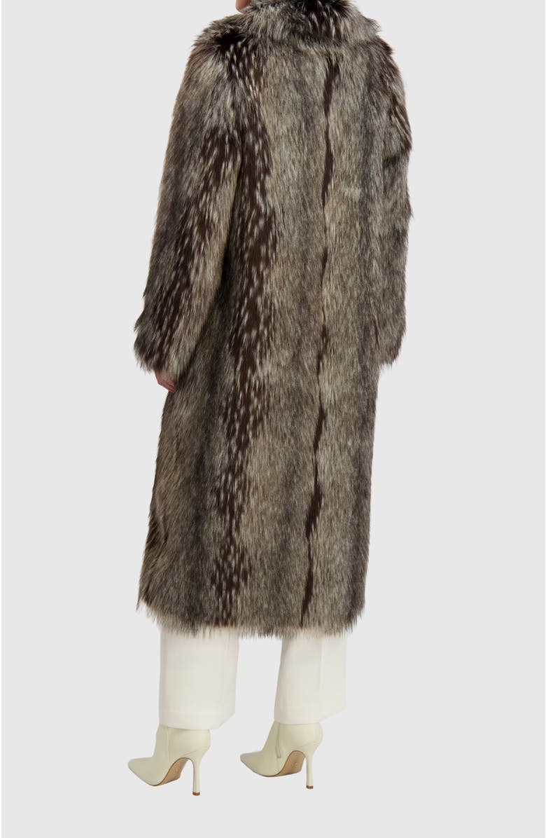 Lyla Grant Fur-Free Fox (Faux Fur) Long Coat, Alternate, color, 