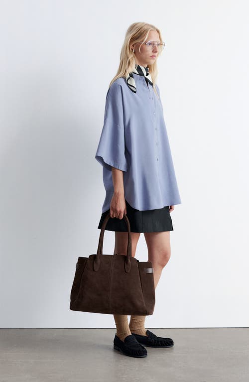 & Other Stories Large Suede Tote Bag In Brown