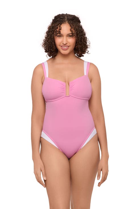 Supportive and Sculpting Sweetheart U-Wire One-Piece Swimsuit