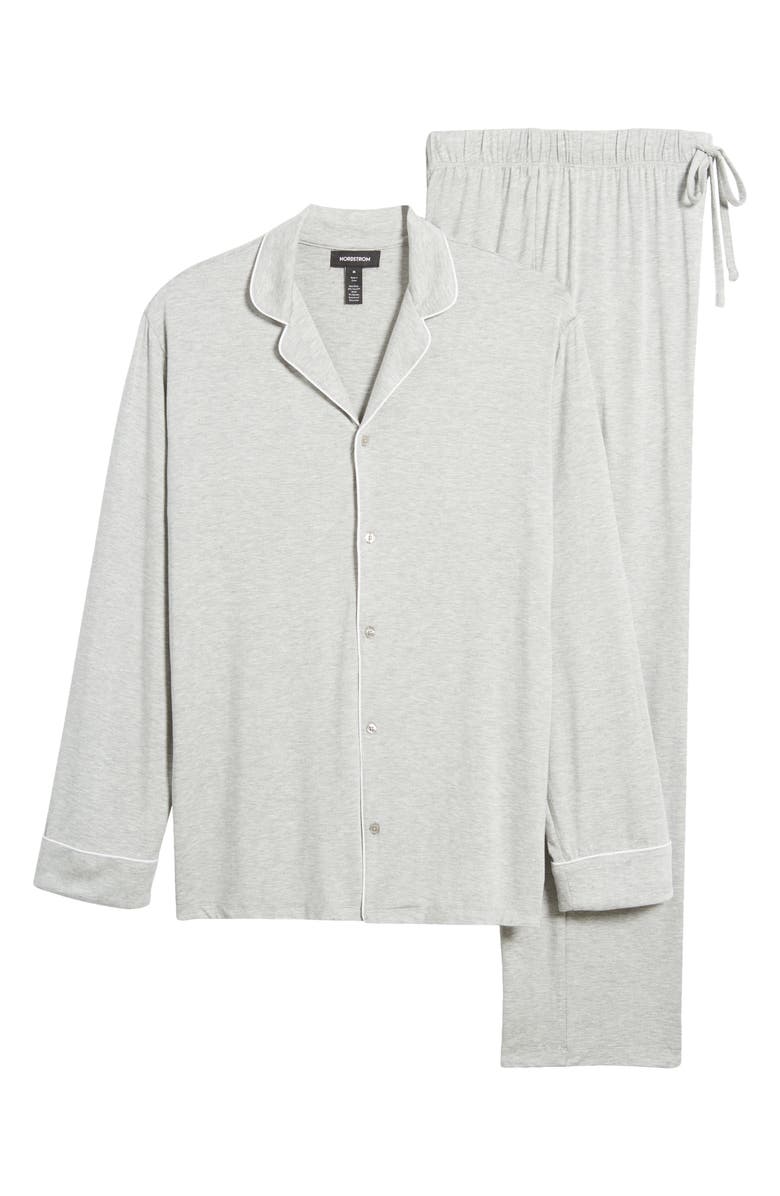 Nordstrom Moonlight Eco Pajamas, Alternate, color, Grey Heather