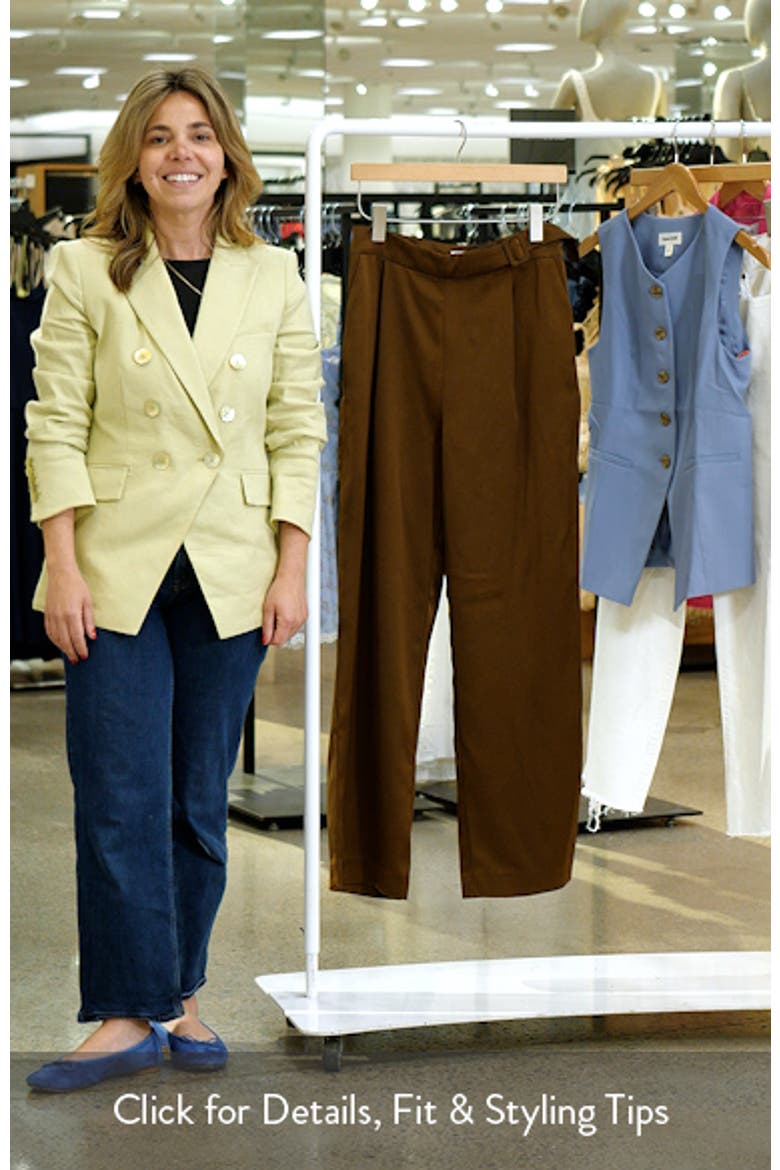 Trina Belted Satin Pants video
