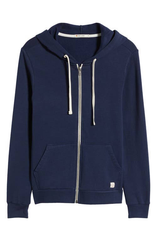 Marine Layer Afternoon Full Zip Hoodie In True Navy