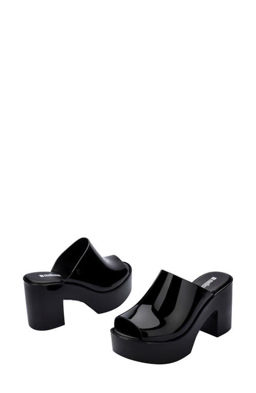Melissa Mule Ll Womens Peep Toe Slip On Heels In Black