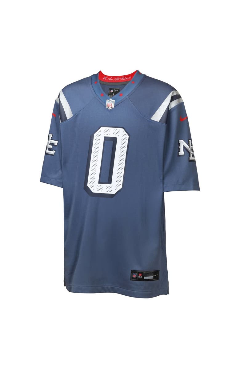Nike Youth Nike Christian Gonzalez Storm Blue New England Patriots 2025 Rivalries Collection Game Jersey, Alternate, color, 