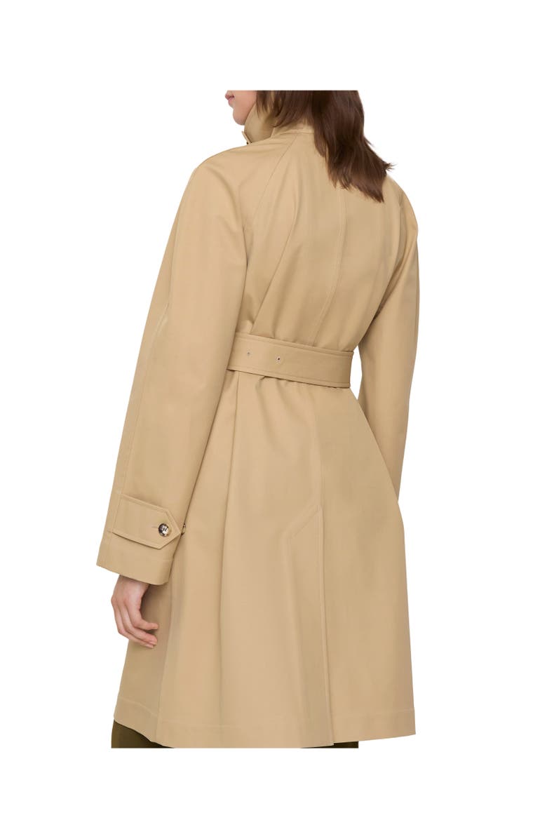Burberry Mid-length Bonded Cotton Car Coat, Alternate, color, Flax Beige