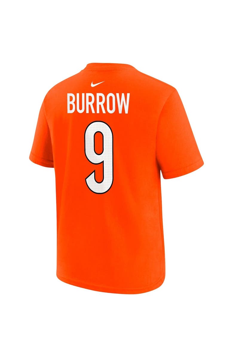 Nike Youth Nike Joe Burrow Black Cincinnati Bengals Player Name & Number T-Shirt, Alternate, color, Orange
