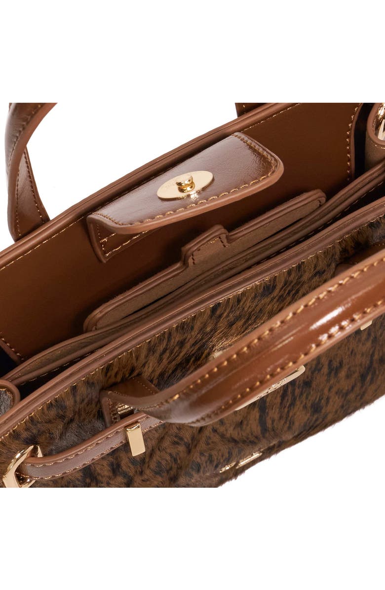 Dune London Dinkydefine Faux Fur Tote, Alternate, color, Brown