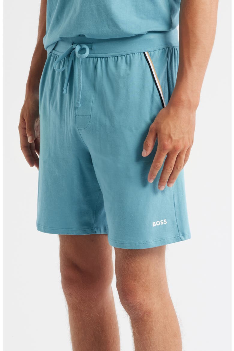 Unique Stretch Cotton Pajama Shorts, Alternate, color, LIGHT/ PASTEL BLUE