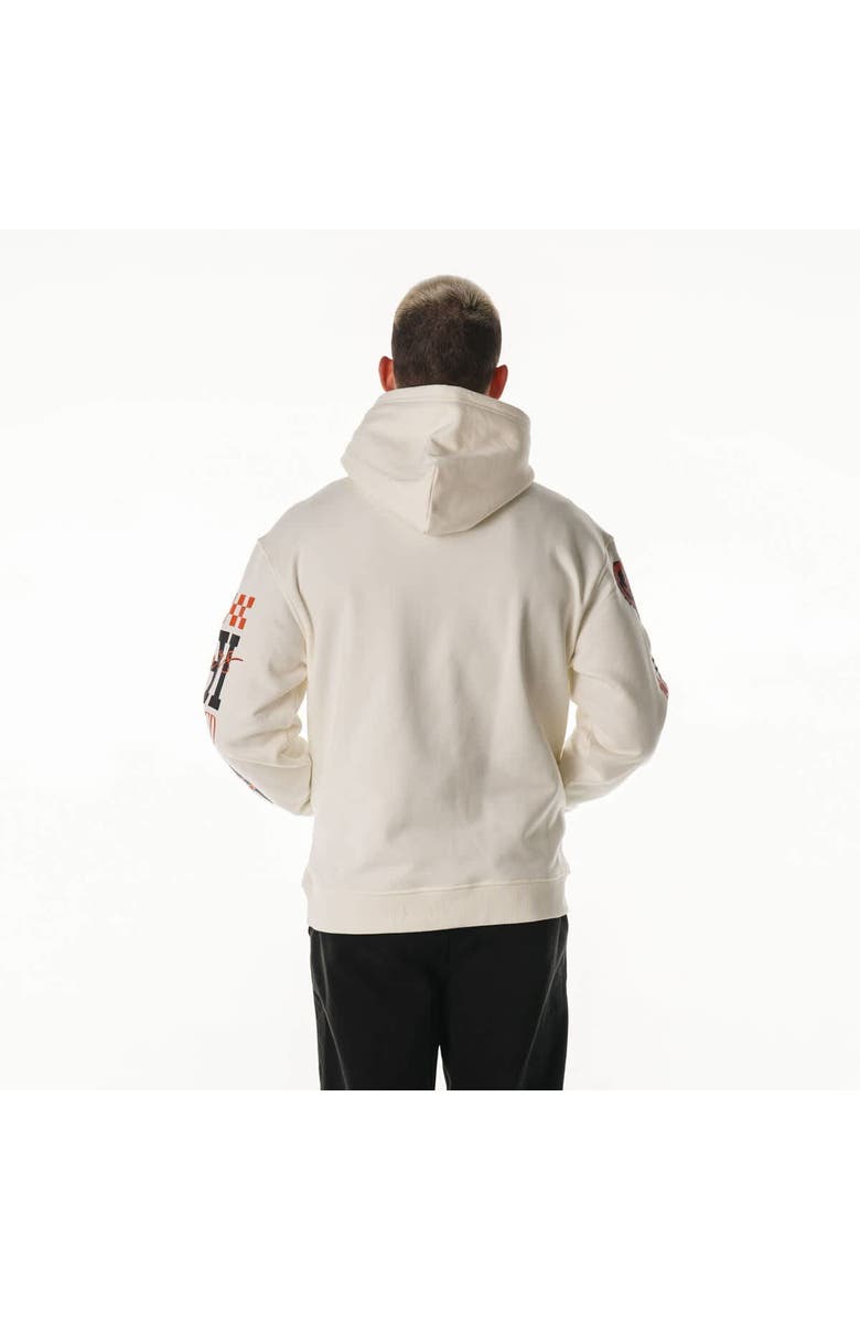 THE WILD COLLECTIVE Unisex The Wild Collective Cream Chicago Bears Stacked Graphic Sleeve Fleece Hoodie, Alternate, color,