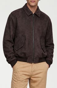 Noize Remy Faux Suede Bomber Jacket