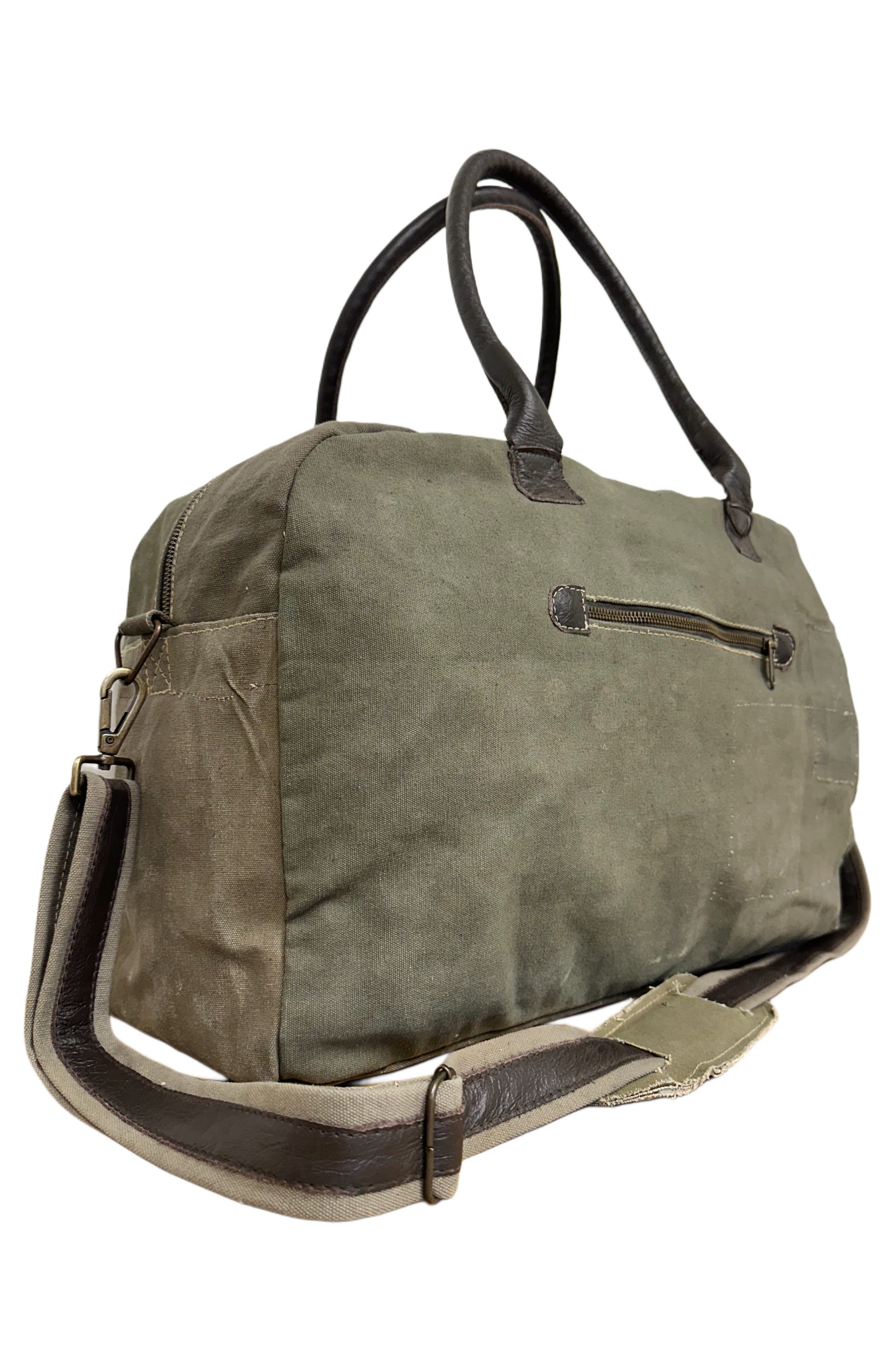 VINTAGE ADDICTION Travel Duffel Bag, Alternate, color, Olive/Khaki