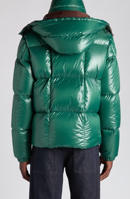 Moncler Parana Down Jacket With Removable Hood In Green