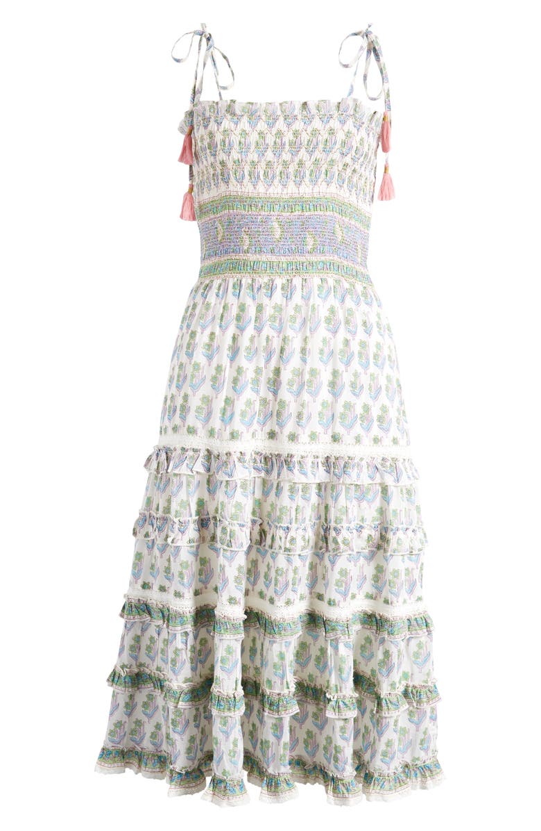 ALICIA BELL Liberty Floral Tiered Cotton & Silk Sundress, Alternate, color, 