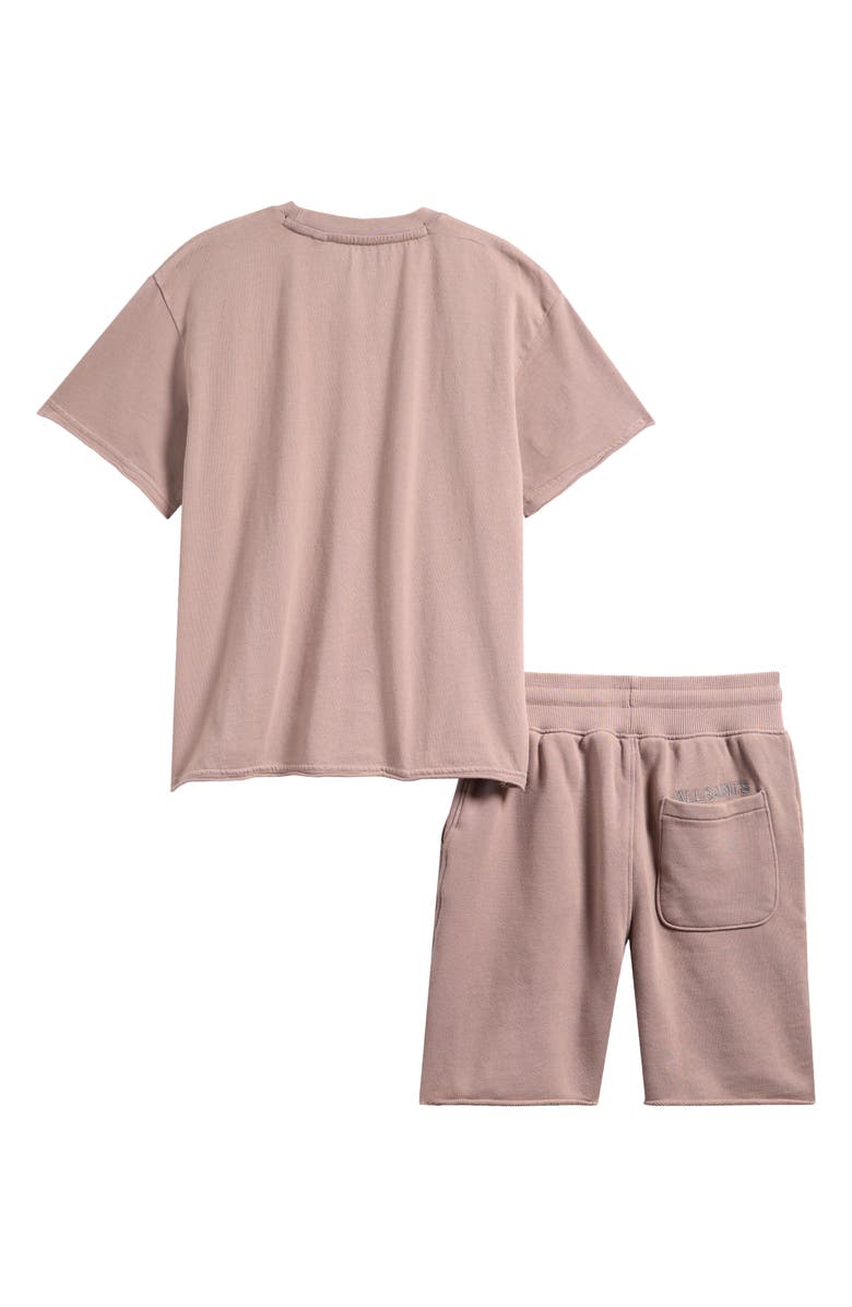 smALLSAINTS by ALLSAINTS Kids' Biggie Oversized Cotton Graphic T-Shirt & Shorts Set, Alternate, color, Pink