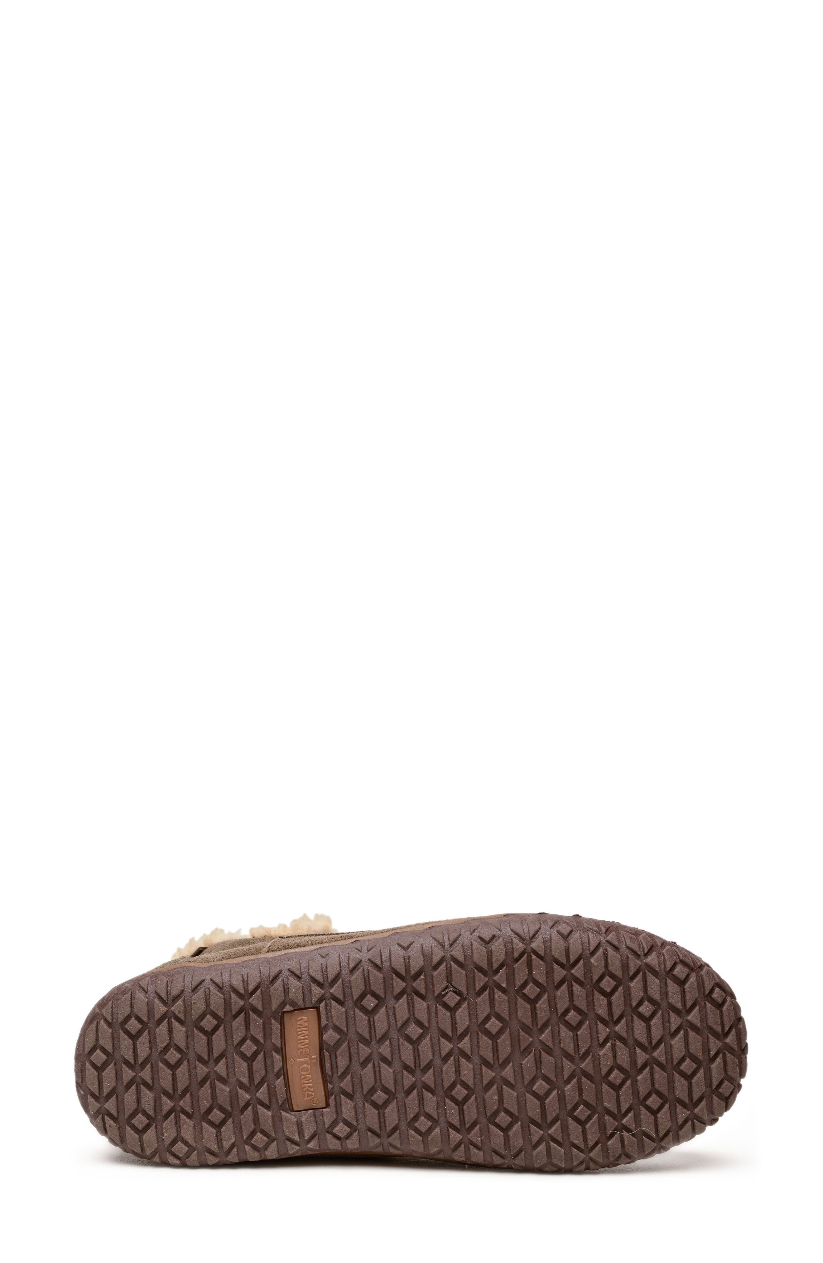 Minnetonka Taren Suede Loafer, Alternate, color, Autumn Brown