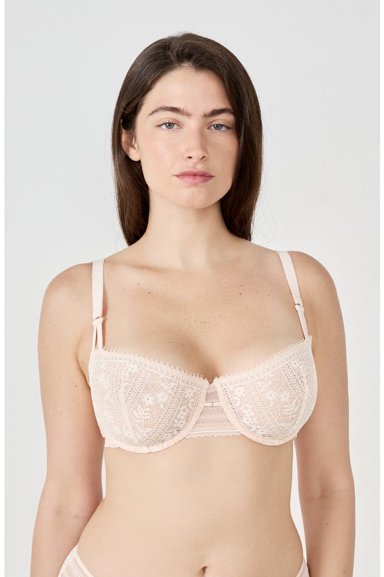 Aura N°9 Underwire Balconette Bra, Alternate, color, BLUSH