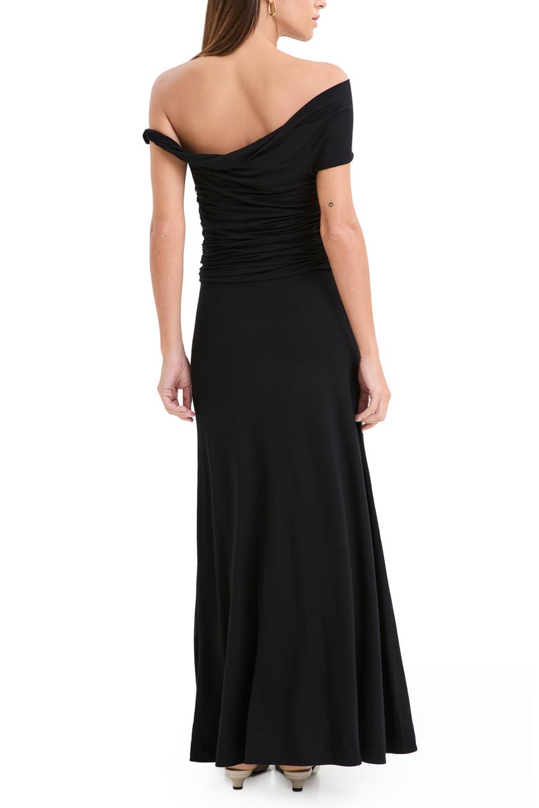 Manon Off the Shoulder Maxi Dress, Alternate, color, BLACK