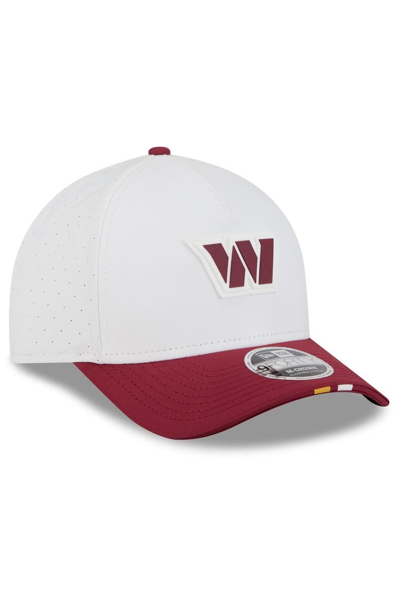 New Era Men's New Era White/Burgundy Washington Commanders 2025 NFL Training Camp A-Frame 9FORTY Adjustable Hat, Alternate, color, White