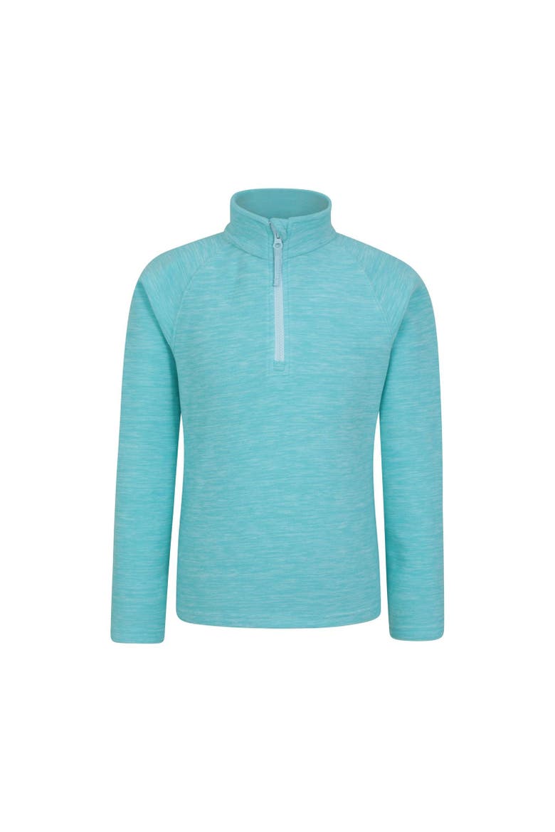 Childrens/Kids Snowdonia Half Zip Fleece Top, Main, color, Turquoise