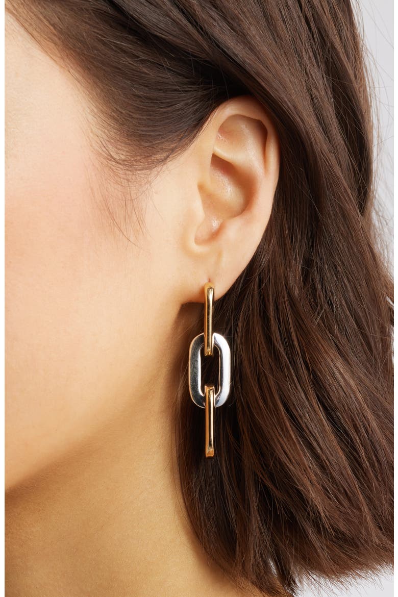 Toni Drop Earrings, Alternate, color, TWO-TONE