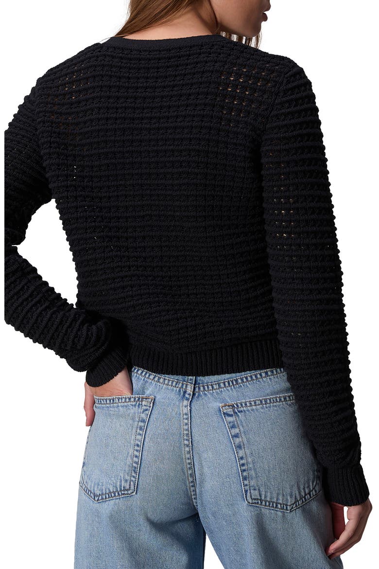 Marlee Open Stitch Cardigan, Alternate, color, BLACK
