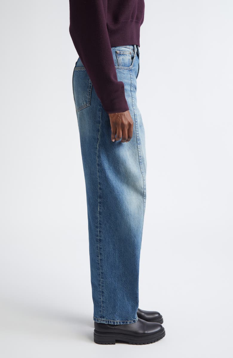 Victoria Beckham Curved Leg Jeans, Alternate, color, Classic Blue Wash