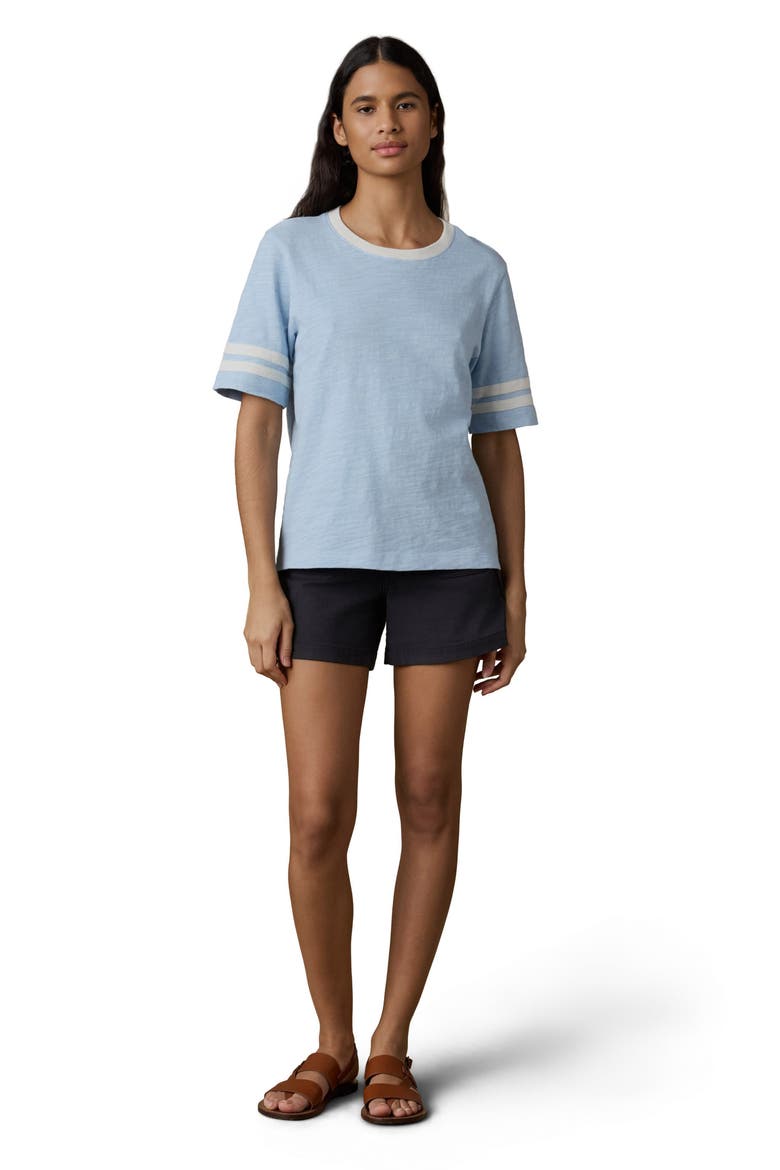Sunwashed Varsity Organic Cotton Slub T-Shirt, Alternate, color, CASHMERE BLUE