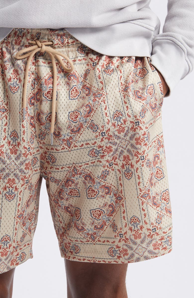PacSun Aaron Bandana Print Mesh Drawstring Shorts, Alternate, color, 
