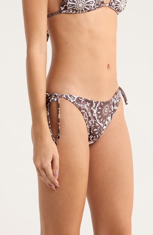 Ramy Brook Benni Print Side Tie Bikini Bottoms In Multi